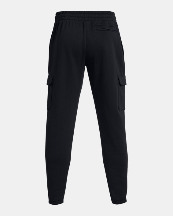 Men's UA Essential Fleece Cargo Pants in Black image number 5